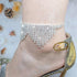 Rhinestone Anklet for Women Silver Adjustable Tassel Anklet Fashion Beachy Foot Chain...