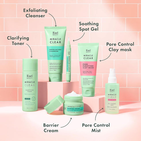 Rael Face Moisturizer, Miracle Clear Barrier Cream - Moisturizer Face Cream for Oily & Acne Prone Skin, Korean Skincare, Lightweight, Succinic Aci...