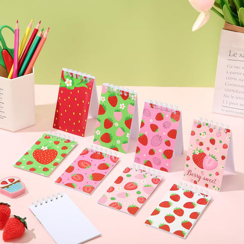 24 Pcs Strawberry Small Notebooks Bulk Strawberry Party Favors Notepads Strawberry Mini Pocket Notebooks for Strawberry Birthday Party Decorations...