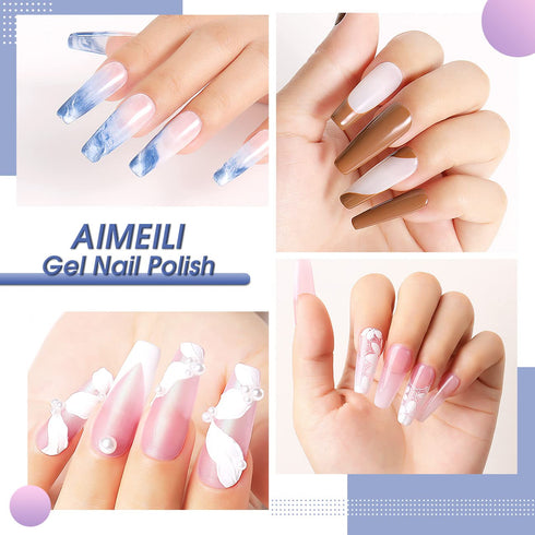 AIMEILI Nail Art Brushes Set Gel Polish Nail Art Design Pen Painting Tools, Dual-ended Nail Art Liner Brush Pen for Nail Gel Polish Painted Nail D...