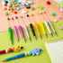 12Pcs Plastic Beadable Pens, Bead Pens with Animals Silicone Beads, Crystal Spacer Beads, Black Ink Ballpoin for DIY Gifts School Office Supplies...
