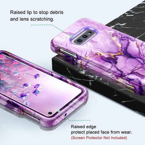 Lamcase for Galaxy S10e 5.8 inch Case, Heavy Duty Rugged Shockproof Hybrid Hard PC Soft Silicone Bumper Three Layer Drop Protection Anti-Fall Cove...