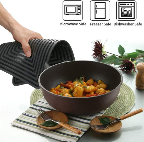 LogHog Large Silicone Trivet Mats for Hot Dishes/Pans, Heat Resistant Pot Holder, 9"x12" Non Slip Flexible Durable Pot Coaster Kitchen Table Mats ...