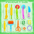 Playdough Tools 55 PCS Play Dough Tools Set for Kids, Play Dough Accessories Plastic Playdough Alphabet Numbers Shapes Cutters,Playdough Rollers,D...