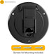 RV 4 1/4-inch Round Electrical Cable Hatch for 30 Amp Cords (Black)...