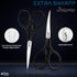 3.5'' 2PC Facial Hair Scissors For Men Women - Eyebrow Scissors Grooming Scissors Mustache, Nose, Beard, Eyebrows, Eyelashes Hair Scissors Curved ...