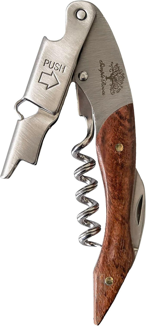 Simple Roots Classic Wine Opener - Best Sellers Classic Corkscrew for Wine Bottles, Manual Durable Bottle Opener for Servers, Bartenders, Cork Scr...