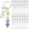 20 Pieces Beadable Keychains Bars - DIY Silver Blank Beadable Keychains Bulk - Keychain Bars for Beads Suitable for Silicone & Rubber - Beaded Key...