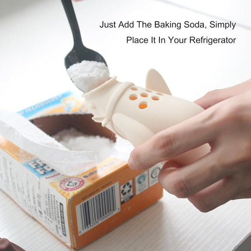 Baking Soda Holder For Fridge,Refrigerator Reusable Deodorant Container,Reusable baking soda container,5.1x3.1 Inches (White-1 Pack)...