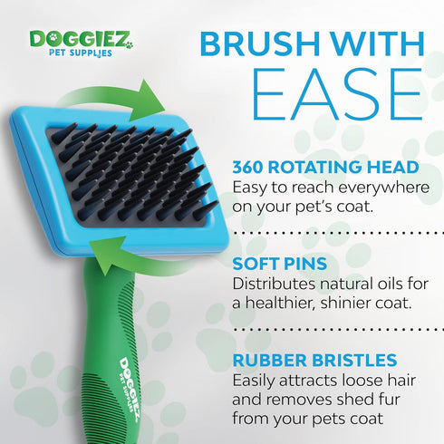 Massage Brush with Soft Silicone Bristles - Pet Brush - Cat Brush for Pet Massage - Pet Bath Grooming Dog Bath Brush - Rubber Scrubber Brush for D...