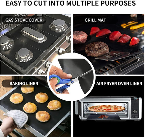 Oven Liners for Bottom of Oven-23.6x15.7 Inch Heavy Duty Non-stick Reusable Oven Spill Protector Mat Kitchen Accessory for Gas Electric Oven,Toast...