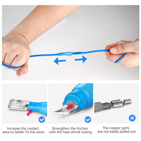 Kuject 320 PCS Heat Shrink Wire Connectors, Multipurpose Waterproof Electrical Wire Terminals kit, Insulated Crimp Connectors Ring Fork Spade Butt...