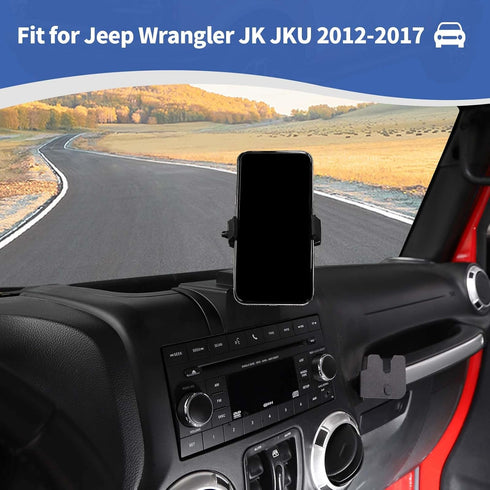 RT-TCZ for Wrangler JK Dashboard Phone Holder Mount for Jeep Wrangler JK JKU 2012 2013 2014 2015 2016 2017...