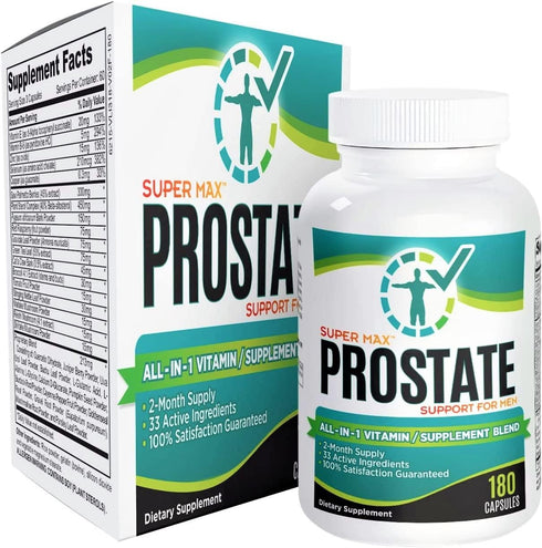 2-Month Prostate Health Support Supplement with 33 Active Ingredients - Prostate Supplements for Men - Prostate Pills - 180 Capsules...