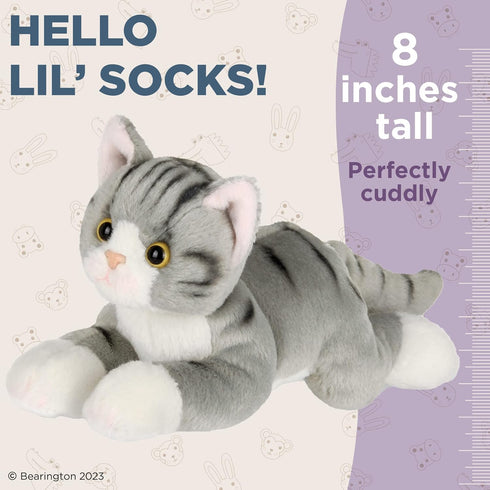 Bearington Lil’ Socks Cat 8 Inch Cat Plush - Cat Plushies - Toy Cat...