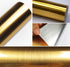 Metal Look Film Vinyl Self Adhesive Gold Texture Waterproof Anti Greasy Counter Top Peel Stick Metallic Gloss Shelf Liner for Kitchen Cabinet 15.6...