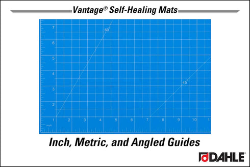 Dahle Vantage 10690 Premium Self-Healing Cutting Mat, 9"x12", 1/2" Grid, 5 Layers for Max Healing, Perfect for Crafts & Sewing, Blue...