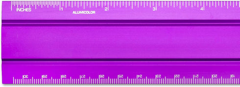 Alumicolor Aluminum Office Ruler, 12IN, Purple...