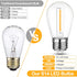 Mlambert LED String Light Bulbs,Shatterproof Outdoor String S14 Replacement Light Bulb,Waterproof 1W LED Edison Bulb Equal to 11W,15 Pack,Not Sola...