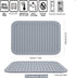 Silicone Trivets for Hot Dishes Pots&Pans, Hot Pads for Kitchen, Flexible Small Drying Mat, Large 12x9 Pot Holders, Heat Resistant Mat Quartz Coun...