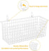 2 Sets Extra Large Hanging Wall Basket, White Metal Wire Baskets with Steel Hooks for Organizing, WallmountedFruit Vegetable Toy Snack Storage, Ho...