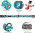ARING PET Christmas Dog Collar-Cute Winter Girl Dog Collar with Flower, Adjustable Cotton Blue Christmas Pet Collar Puppy Collars...