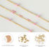 KYUNHOO 5 Meters Gold Chains for Jewelry Making Pink Enamel Beading Chain for Necklace Bracelet Making Stainless Steel Jewelry Making Supplies for...