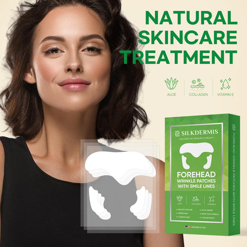 Forehead Wrinkle Patches 12Pcs with Smile Line Patches 24Pcs with Aloe, Collagen, Vitamin E, Forehead Wrinkles Treatment and Smile Lines Treatment...