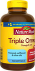 Nature Made Triple Omega 3 6 9, Flaxseed, Safflower, & Olive Oils, Healthy Heart Support, Fish Free Omega 3 Supplement, 150 Softgels, 75 Day Suppl...