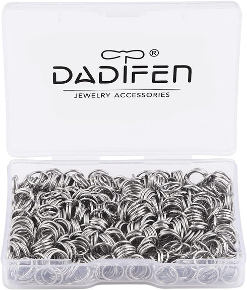 600 Pcs 304 Stainless-Steel Jump Rings for Jewelry Making Supplies Silver Open Jump Rings 21 Gauge 7mm Boxed Jewelry Findings Jump Ring for DIY Br...