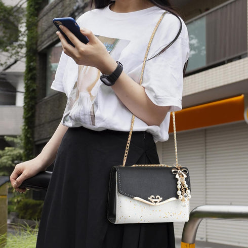 FuninCrea Shoulder Bag for Women, Leather Chain Strap Crossbody Bags Ladies Trendy Large Handbags Womens Purses Sling Bag...