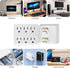 6 Outlet Wall Adapter, FiiMan UL Listed 3-Prong Grounded Outlet to The Side, Wall Plug Side Access Adapter, 6 Way Outlet Extender Tap, White (1 Pa...