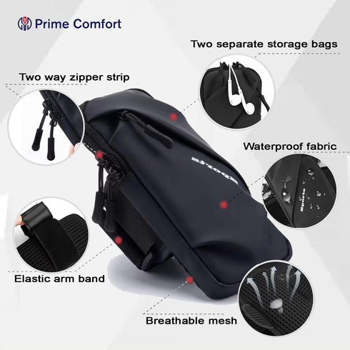 Phone Holder Arm Bands, Small Crossbody Shoulder Holsters Bag with Arm Band, Fits iPhone and All Cell Phones, Use for Running, Walking, Hiking & B...