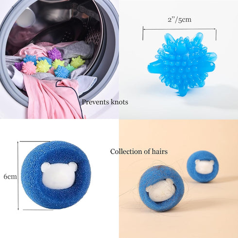 20Pack Washer Balls Laundry Balls Washing Ball, Clothes Anti-Winding Adsorption Cleaning Ball, Laundry Scrubbing Balls Reusable Hair Catcher Laund...