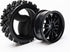 JIUWU 4pcs RC 1:10 Rubber Tires Car Crossing Wheels Rims Hex 12MM Black...