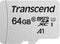 Transcend 64GB microSDXC UHS-I Class 10 U1 Memory Card with Adapter (TS64GUSD300S-A)...
