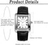 Avaner Men's Square Watch, Leather Strap Cuff Watch, Roman Numeral Couple Watches, Analog Quartz Retro Watch for Men and Women...