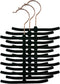 Home Basics 3-Pack Non-Slip Velvet Tie Hanger Organizer Rack 360° Rotatable Hook | Holds 12 Ties Each | Versatile for Belts and Scarves | Slim Des...