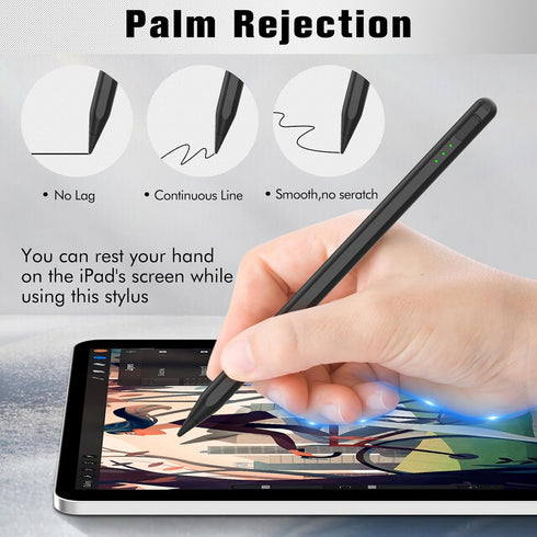 Stylus Pen for ipad 2018-2023, 14Mins Faster Charging Apple ipad Pencil 1st/2nd Generation with Palm Rejection, Tilt Sensitivity, Work for iPad 6-...