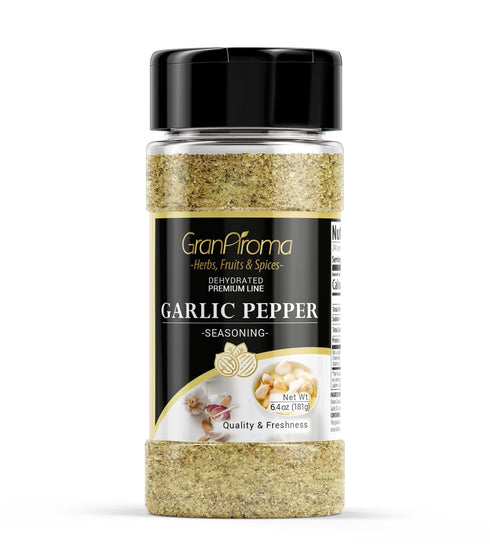 GranAroma Garlic Pepper, 6.4 oz, Seasoning Blend, Soups & Sauces, Aromatic...