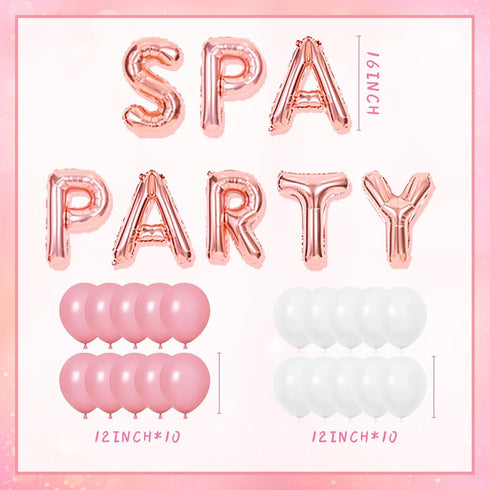 LaVenty 13 PCS SPA PARTY Balloons Spa Party Banner Spa Theme Birthday Salon Makeup Party Decoration...