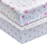 EVERYDAY KIDS 2 Pack Fitted Girls Crib Sheet, 100% Soft Breathable Microfiber Baby Sheet, Fits Standard Size Crib Mattress 28in x 52in, White and ...