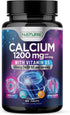 Calcium 1200mg with Vitamin D3 for Best Absorption - Advanced Bone Support Supplement, 1200 mg Calcium Carbonate & 1600 IU Vitamin D3, Slow Releas...