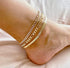 Gold Ankle Bracelets for Women,14K Gold Anklets for Women Waterproof Cuban Link Figaro Chain Gold Anklet for Women Summer Beach Anklets Set Layere...