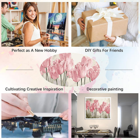YIYUE Paint by Number for Adults Beginner, DIY Gift Canvas Painting Kits for Boys Girls, Horse Oil Painting Kit, DIY Acrylic Paint Adult Crafts fo...