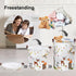 Clastyle 45L Woodland Animals Laundry Basket Collapsible Waterproof Forest Fox Storage Basket with Handle Kids Room Jungle Deer Laundry Hamper wit...