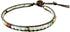 Infinityee888 Amazonite Bead Anklet 10 Inches Ankle Bracelet Woven with Leather Cord Handmade Hippie Bohemian Unisex Style Gift Idea for Men and W...