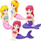 Mermaid Fish Tank Decor 4Pcs Lovely Cartoon Mermaid Figurines Aquarium Decorations Gifts Aquarium Desk Mermaid Thematic Ornaments...
