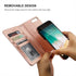 Bocasal for iPhone SE (2022)/SE (2020)/8/7 Wallet Case with Card Holder PU Leather Magnetic Detachable Kickstand Shockproof Wrist Strap Removable ...