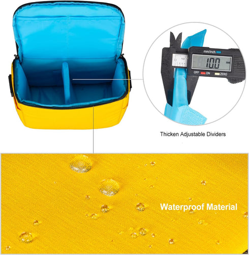 Camera Bag, Small Mirrorless Camera Shoulder Bag Purse Waterproof Cute Compact Camera Messenger Bag Case for Women and Men...